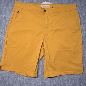 Alaskan Hardgear Duluth Trading Shorts Mens 38 Mustard Yellow Stretch Outdoor